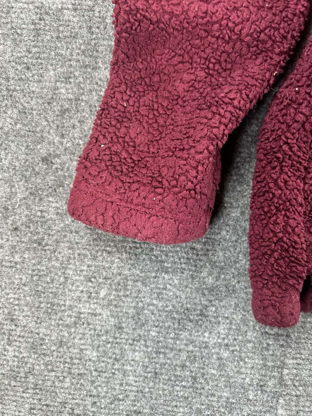 PINK Victoria's Secret Sherpa Pullover Hoodie Size S Burgundy - Picture 4 of 9